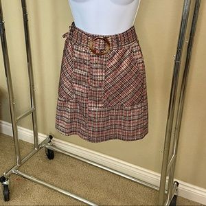 Altar’d State plaid skirt with pockets and belt